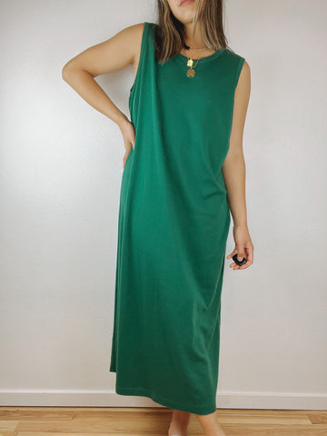 Forest Green Jersey Maxi Dress