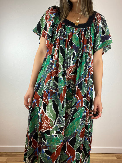 Vintage Tropical Mumu Dress
