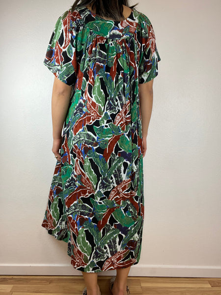 Vintage Tropical Mumu Dress
