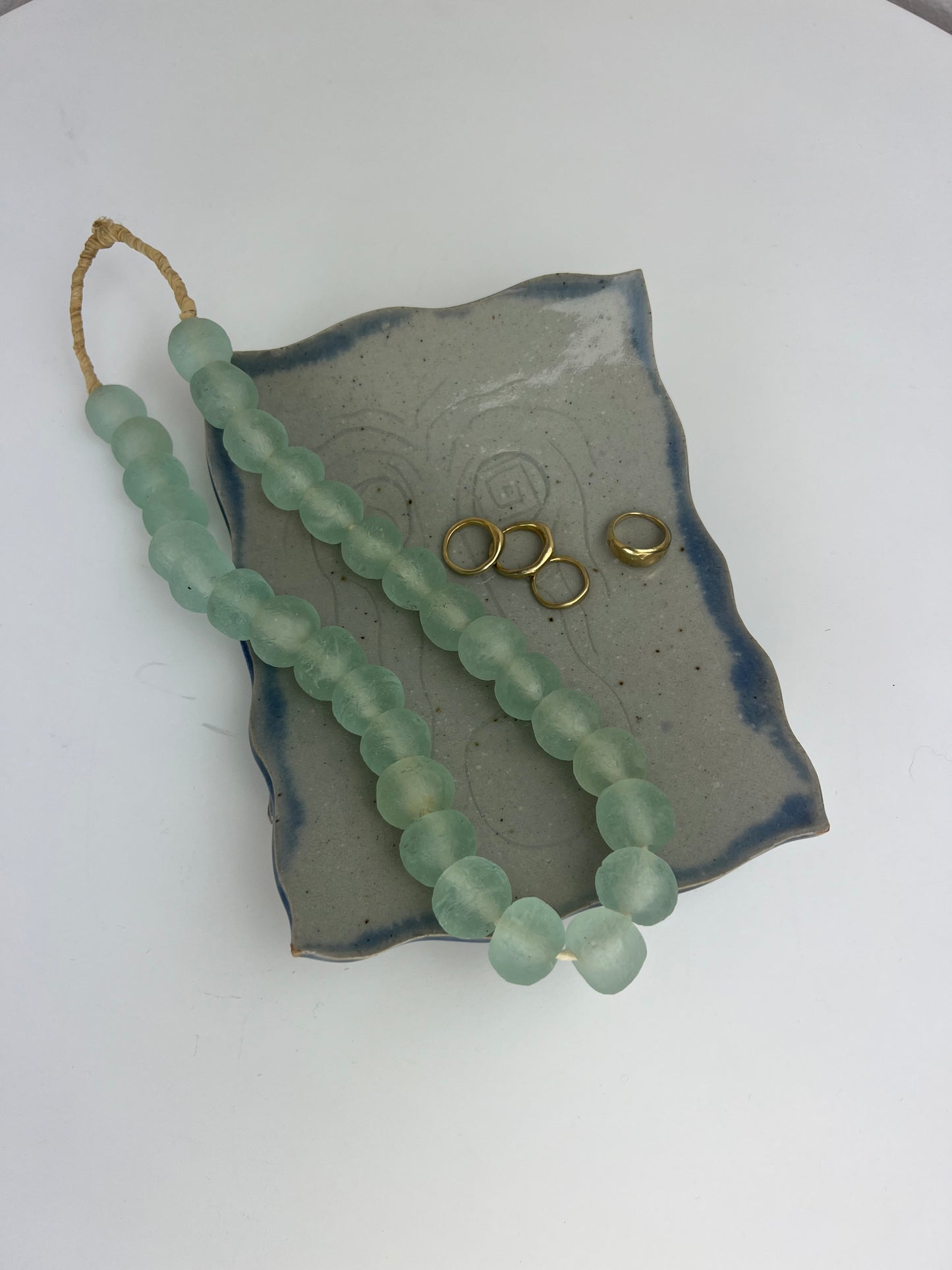 RECYCLED SEA GLASS BEADED NECKLACE