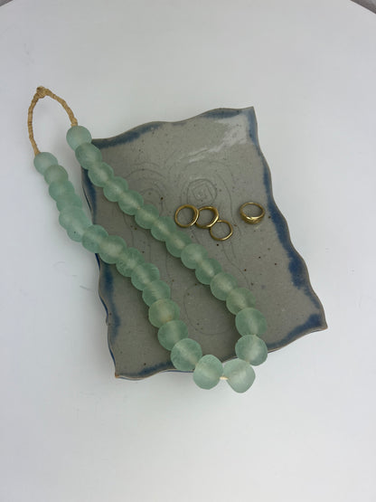 RECYCLED SEA GLASS BEADED NECKLACE