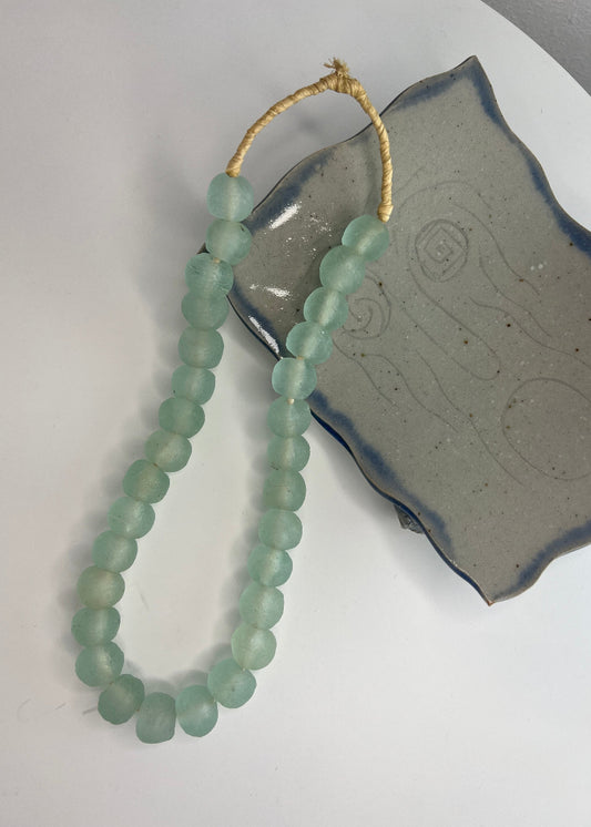RECYCLED SEA GLASS BEADED NECKLACE