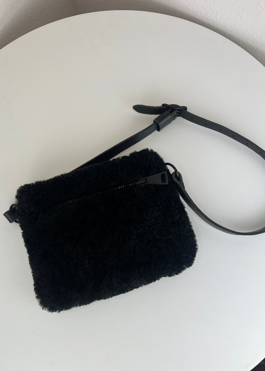 YBH BLACK SHEEPSKIN BAG