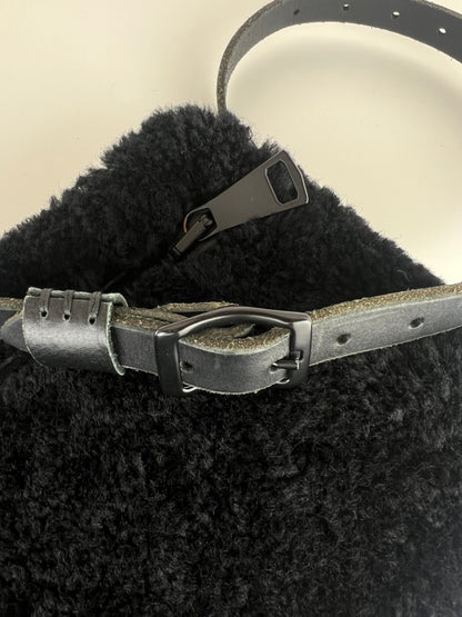 YBH BLACK SHEEPSKIN BAG