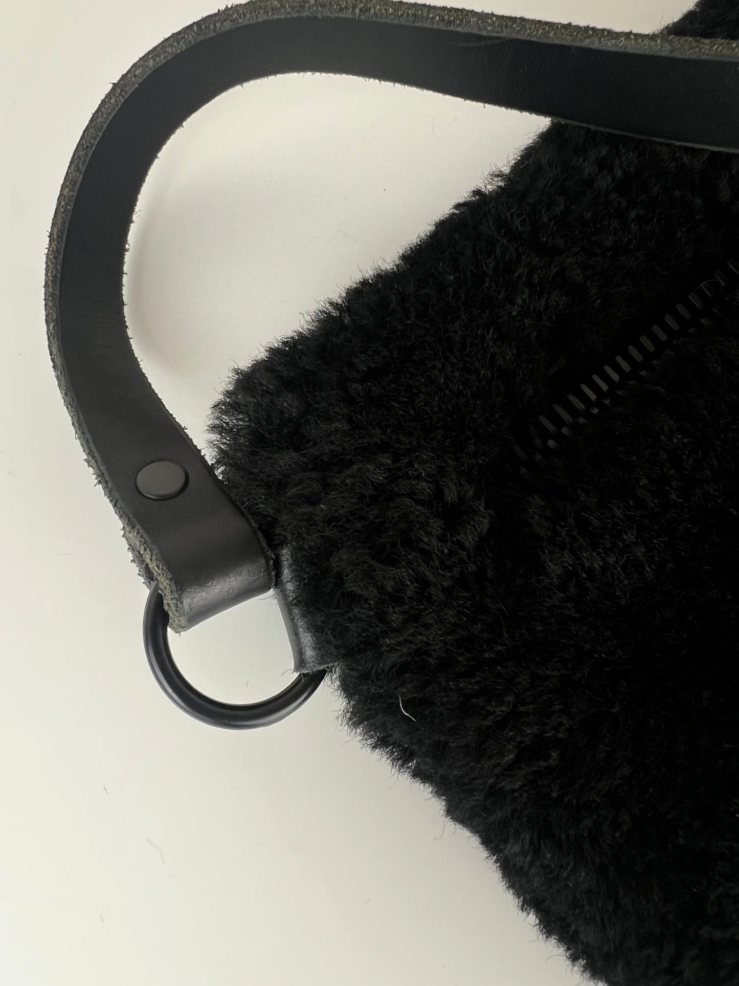 YBH BLACK SHEEPSKIN BAG