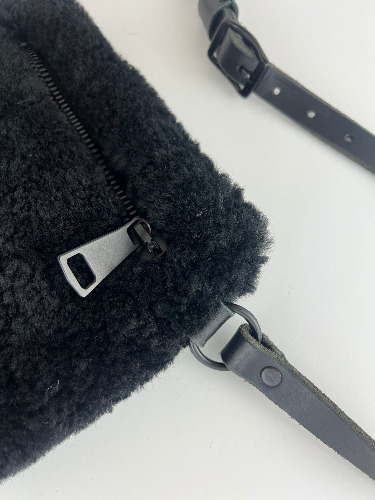 YBH BLACK SHEEPSKIN BAG
