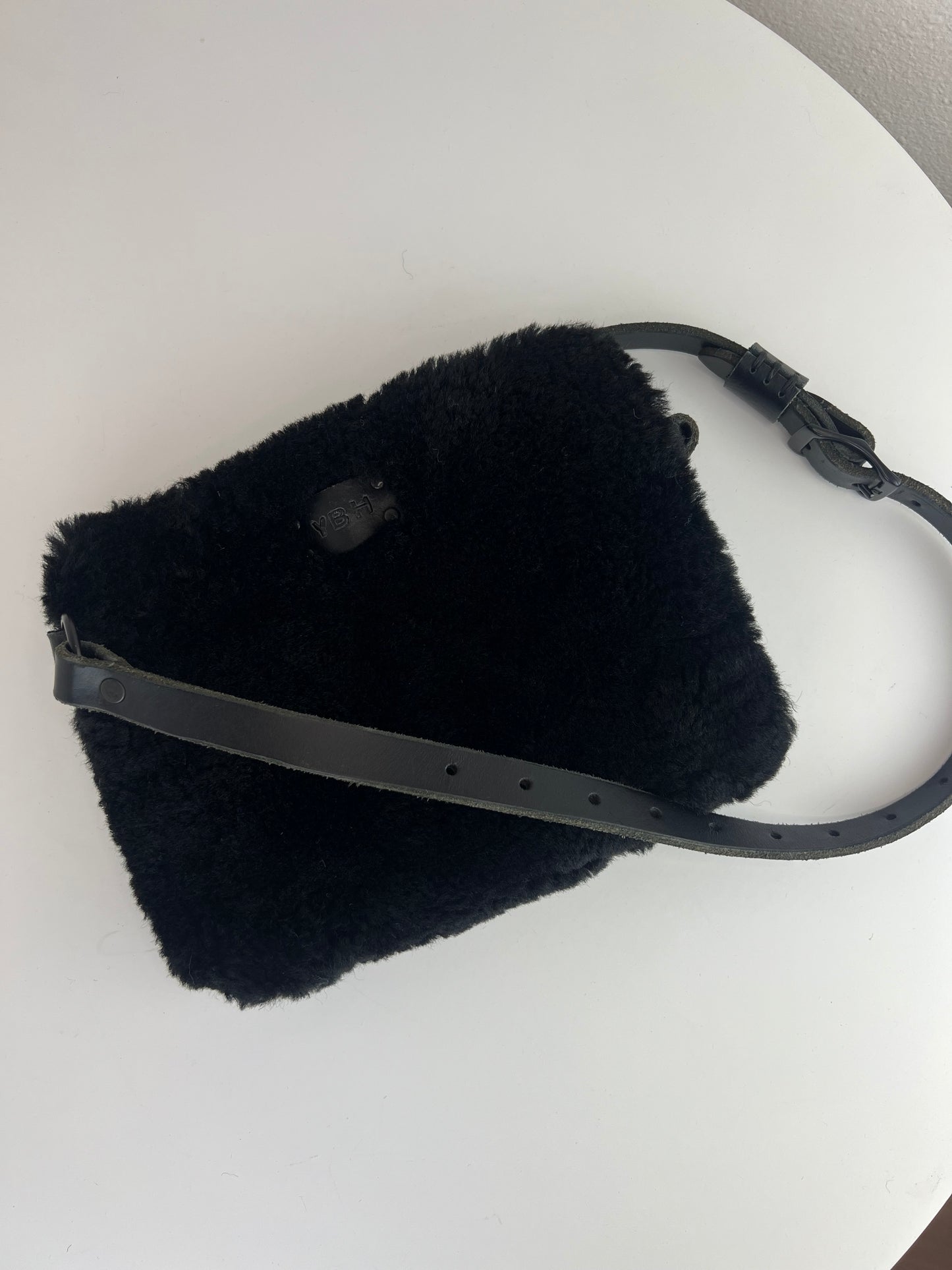YBH BLACK SHEEPSKIN BAG