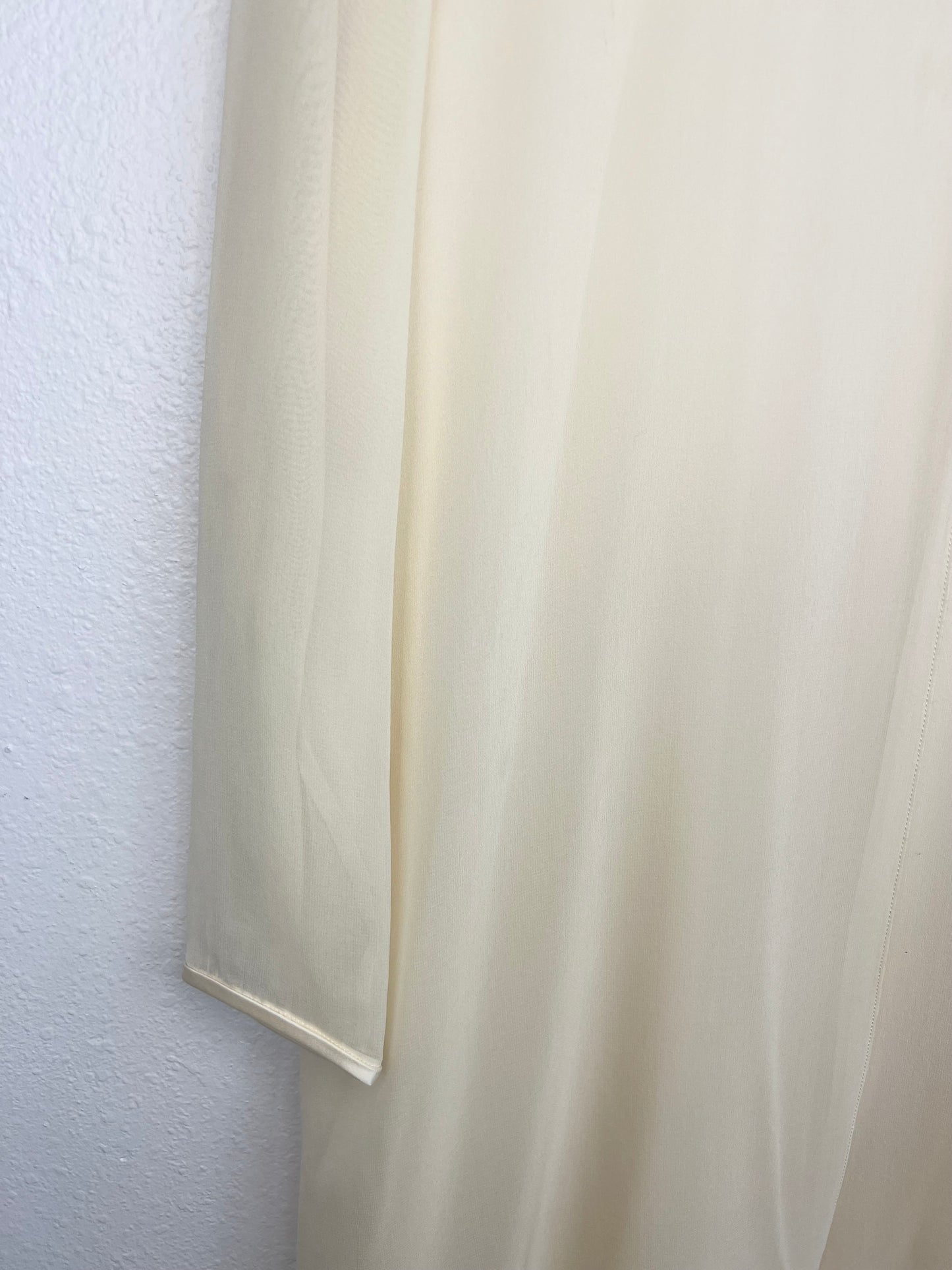 CREAM SILK FLOWY DRESS