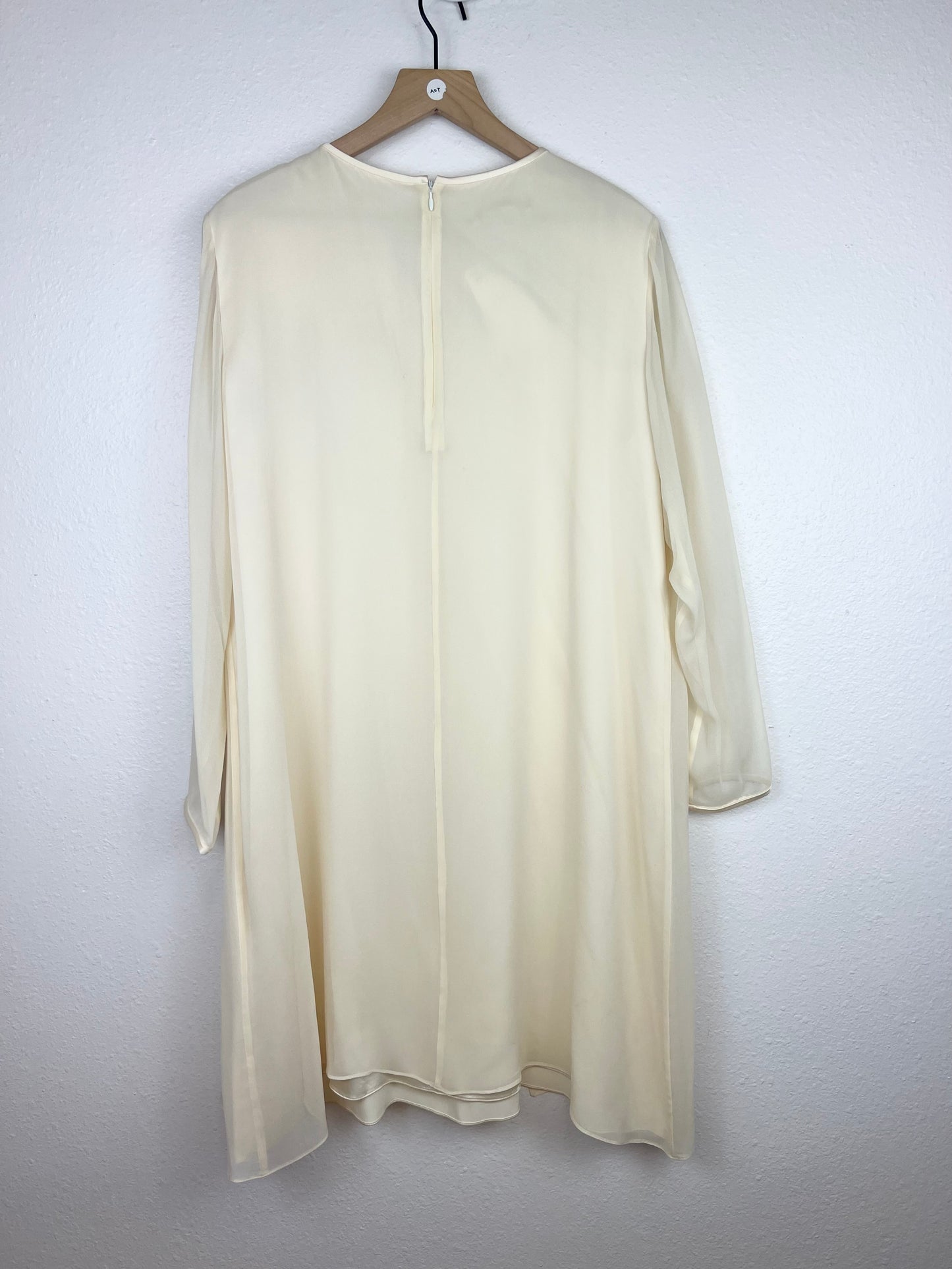 CREAM SILK FLOWY DRESS