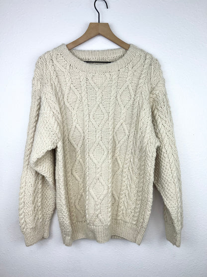WOOL CABLE KNIT SWEATER