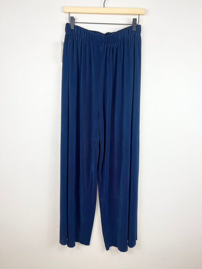 NAVY PLEATED PANTS - WAIST 27"-30"