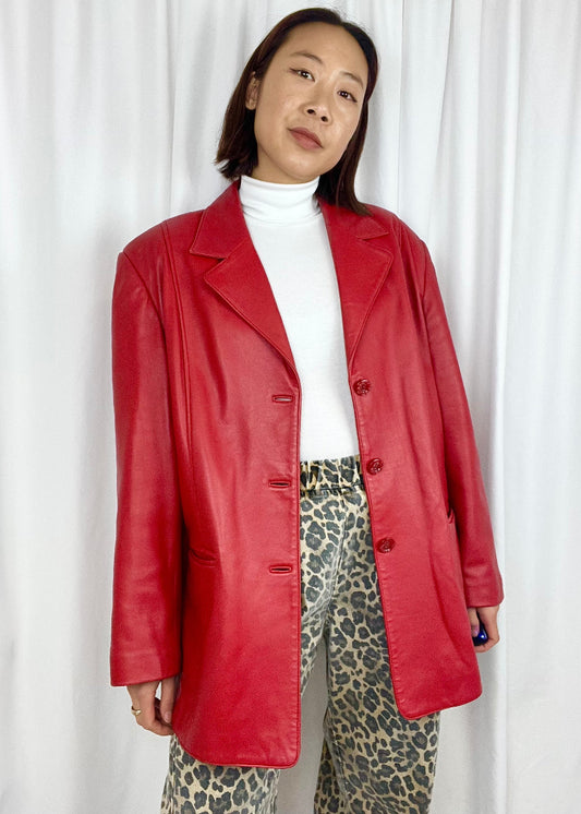 RED LEATHER JACKET