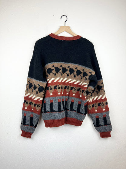 EARTHY PATTERNED SWEATER
