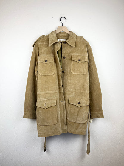 NWT SUEDE LEATHER OVERCOAT