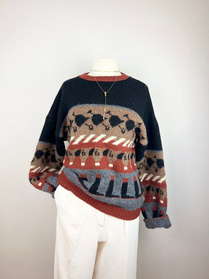 EARTHY PATTERNED SWEATER