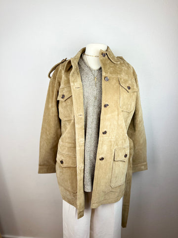 NWT SUEDE LEATHER OVERCOAT