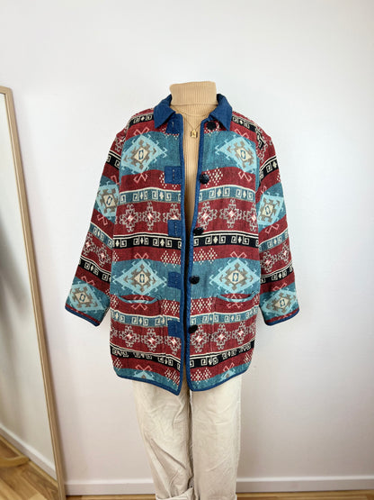 REVERSIBLE PATTERNED CHORE JACKET