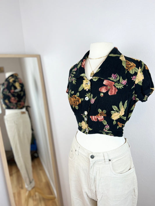 FLORAL CROP TOP