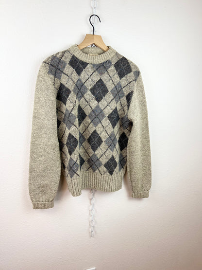 VTG WOOL ARGYLE SWEATER