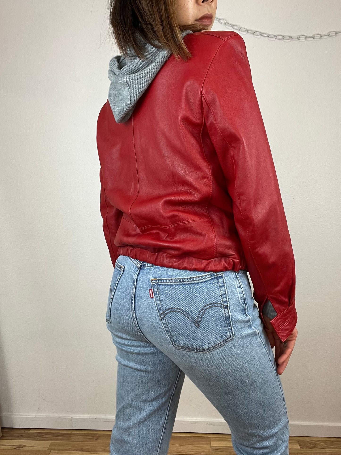 VINTAGE RED LEATHER JACKET