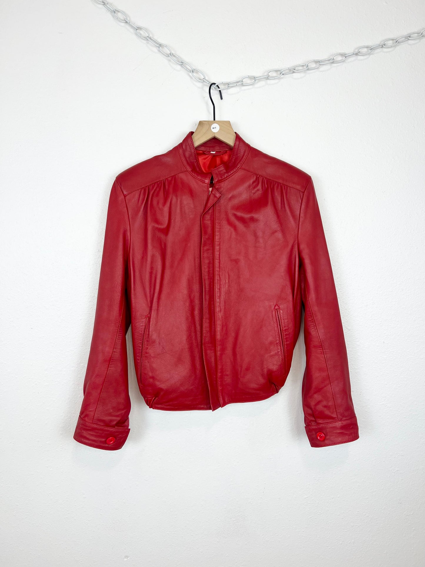 VINTAGE RED LEATHER JACKET