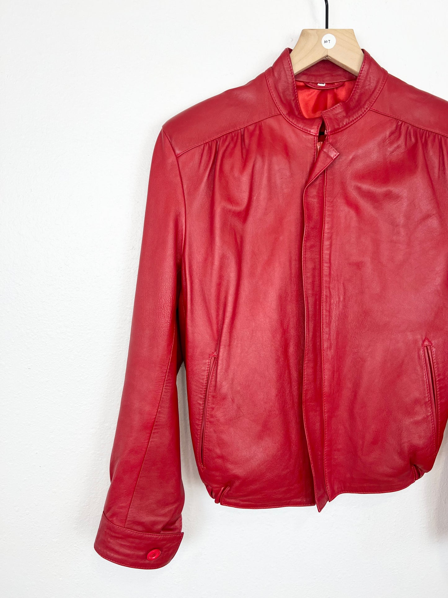 VINTAGE RED LEATHER JACKET