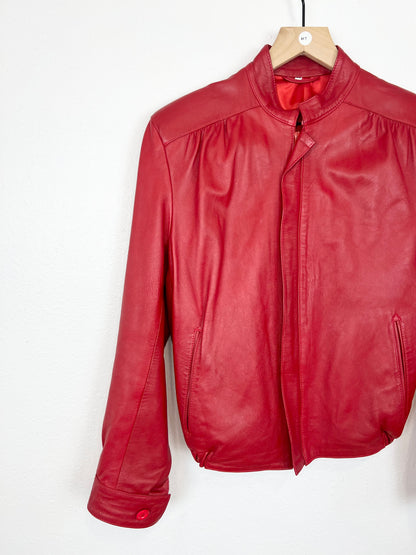VINTAGE RED LEATHER JACKET