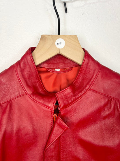 VINTAGE RED LEATHER JACKET