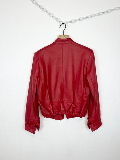 VINTAGE RED LEATHER JACKET