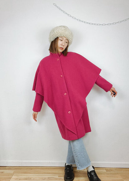 VINTAGE HOT PINK WOOL COAT