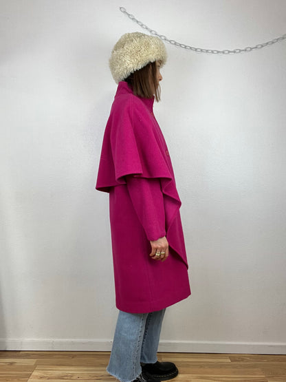 VINTAGE HOT PINK WOOL COAT
