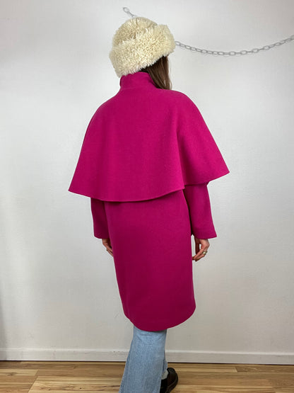 VINTAGE HOT PINK WOOL COAT