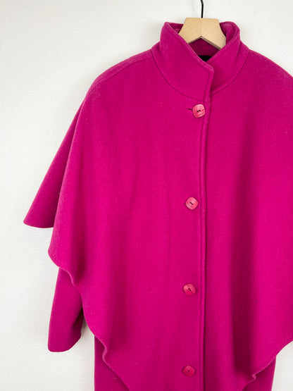 VINTAGE HOT PINK WOOL COAT