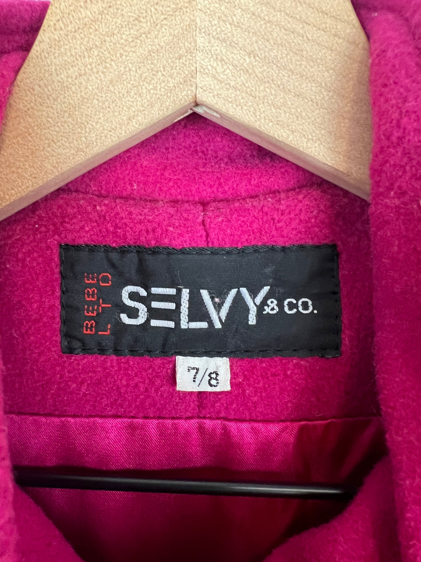 VINTAGE HOT PINK WOOL COAT