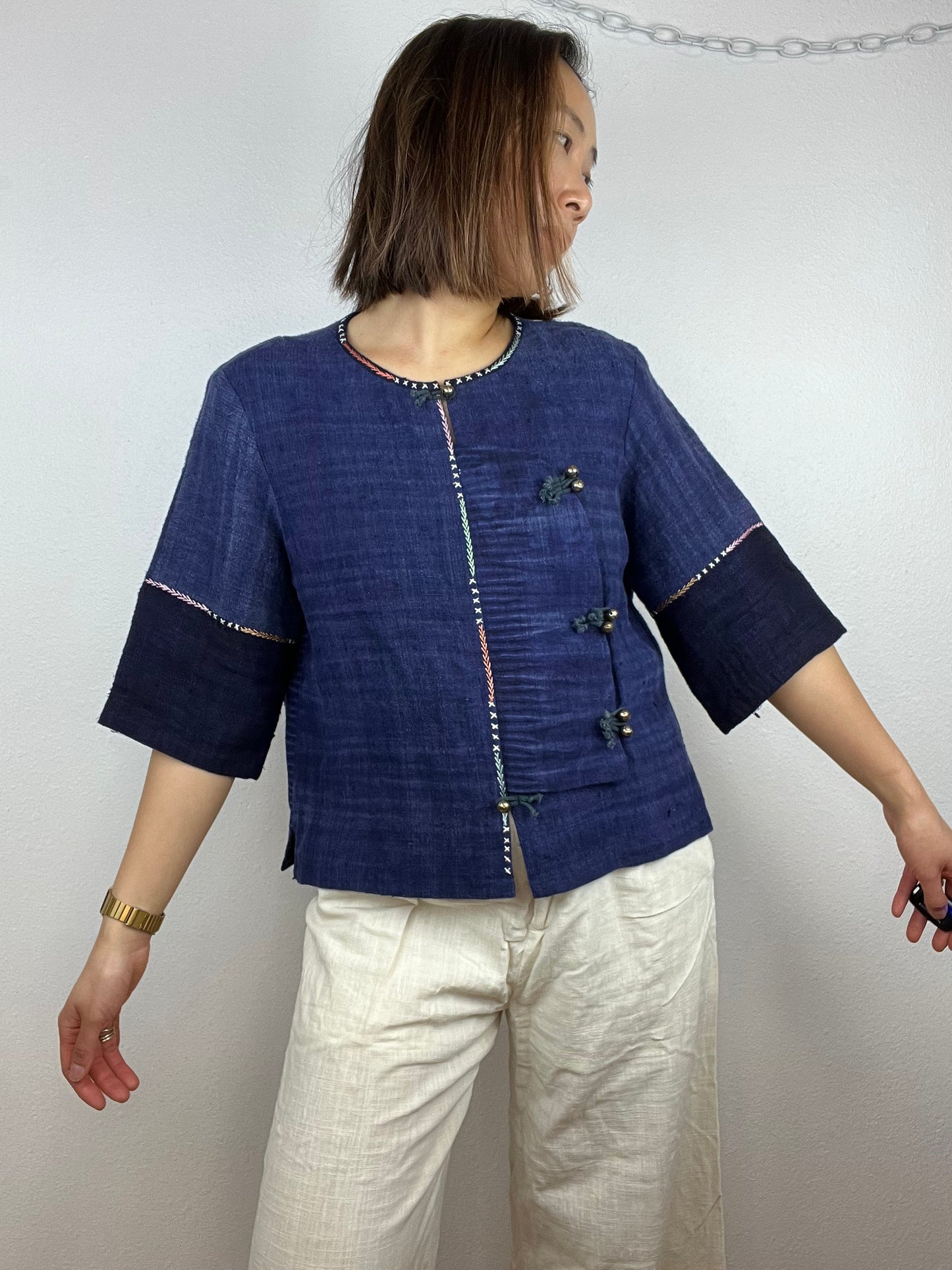 HANDCRAFTED INDIGO BLOUSE