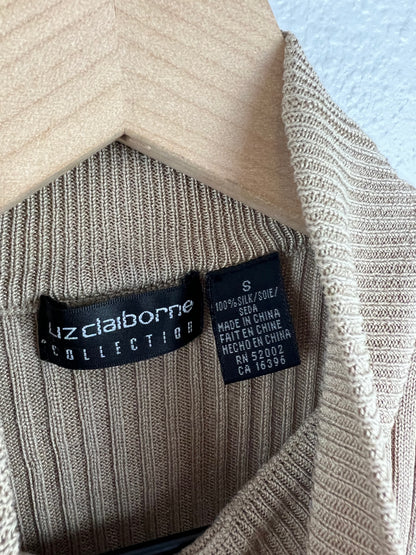 LIZ CLAIBORNE SILK MOCK NECK