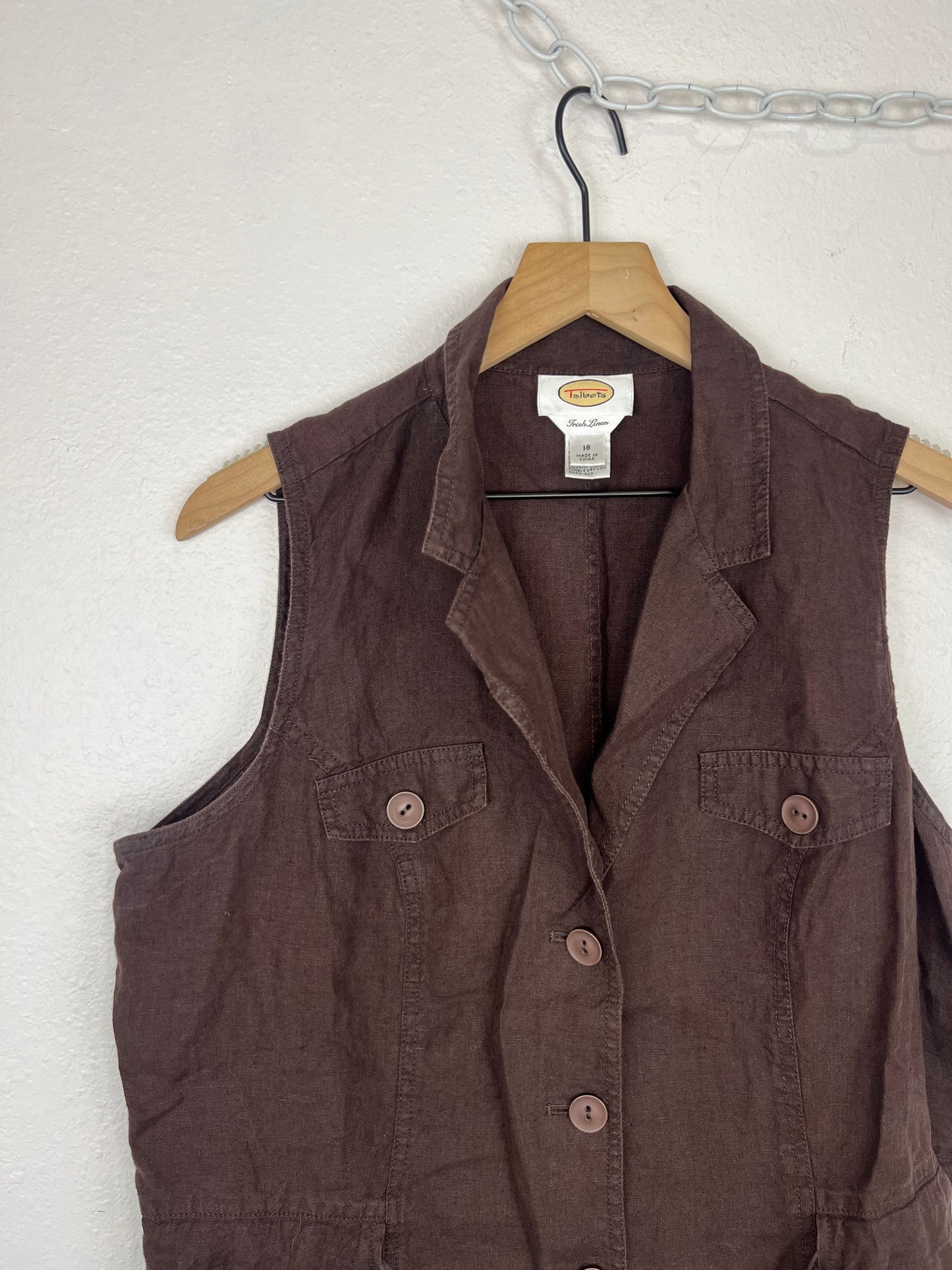 LINEN TIE WAIST TOP