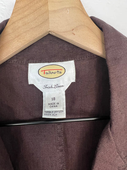 LINEN TIE WAIST TOP