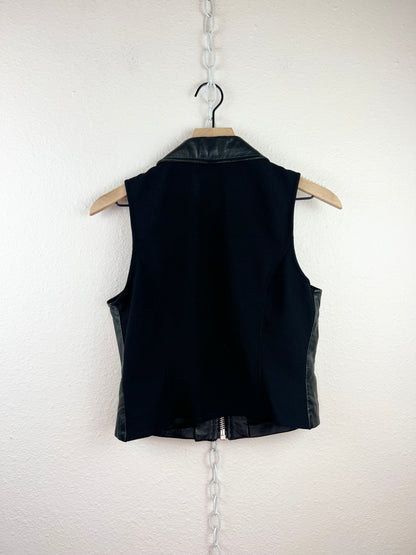 VINTAGE LEATHER ZIP VEST