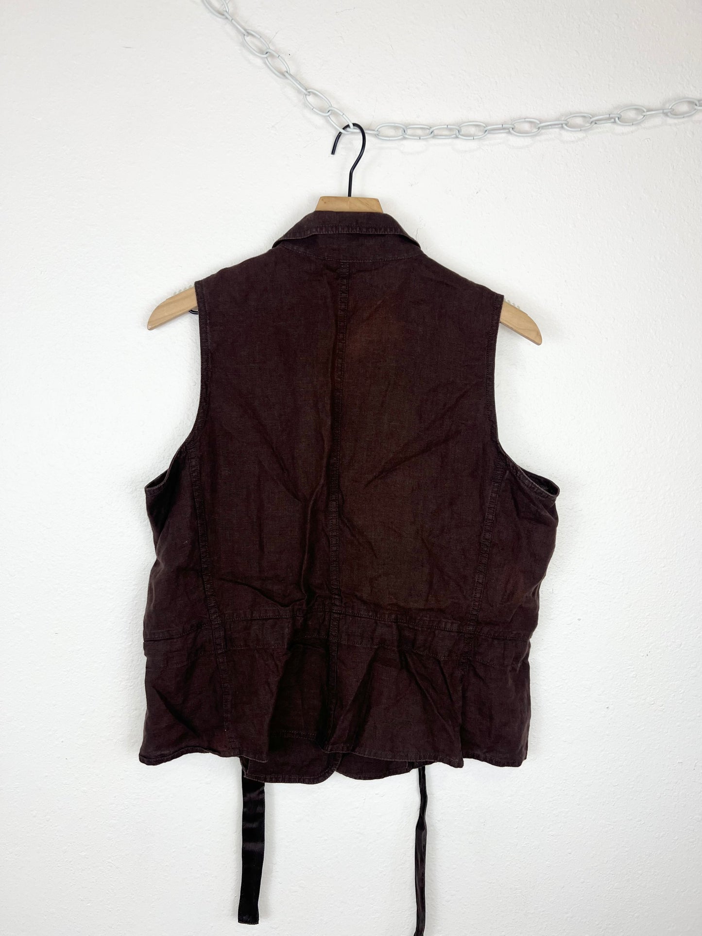 LINEN TIE WAIST TOP