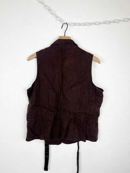 LINEN TIE WAIST TOP