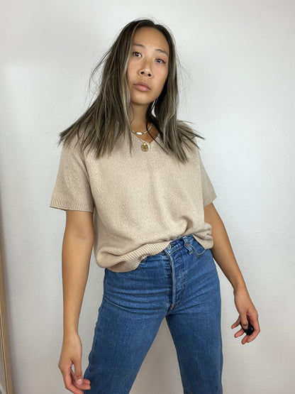 NEUTRAL BOXY SWEATER TOP
