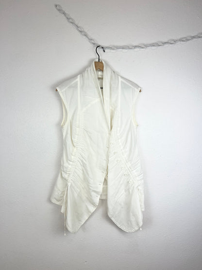 PRAIRIE UNDERGROUND WHITE RUCHED BLOUSE