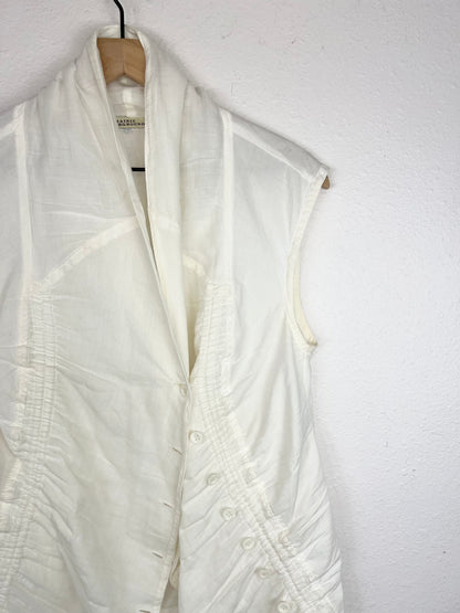 PRAIRIE UNDERGROUND WHITE RUCHED BLOUSE