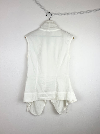 PRAIRIE UNDERGROUND WHITE RUCHED BLOUSE
