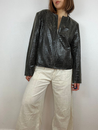 LEATHER "SNAKESKIN" JACKET