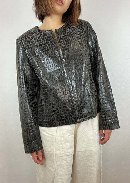 LEATHER "SNAKESKIN" JACKET