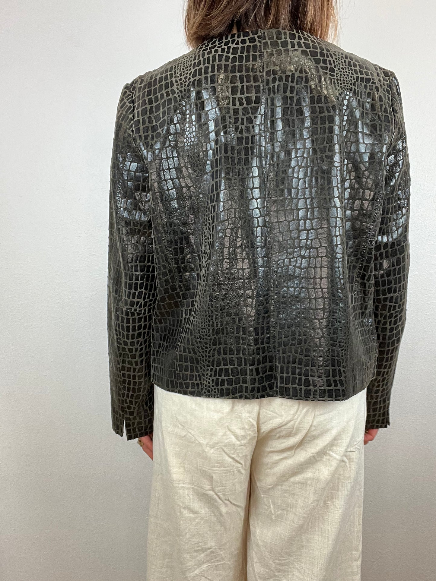 LEATHER "SNAKESKIN" JACKET