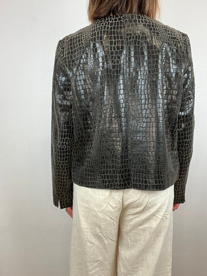 LEATHER "SNAKESKIN" JACKET