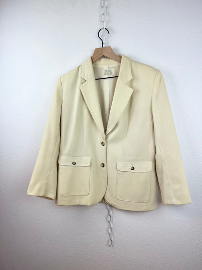 CREAM WOOL BLAZER